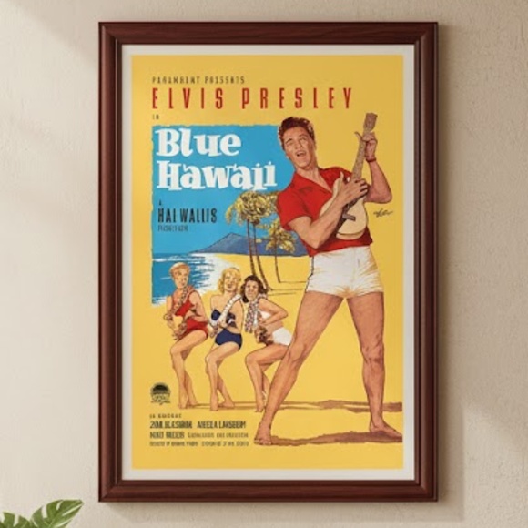Blue Hawaii Vintage-Style Poster | 11x17 Print | Pacifica Island Prints - Picture 1 of 4